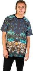Neff Tiger Storm All Over Print Mens Shirt NWT Large