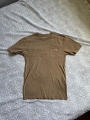 Carhartt Loose Fit Short-Sleeve Pocket T-Shirt Tan Brown Men’s XS