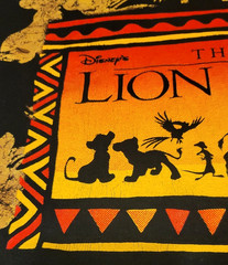THE LION KING Vtg Jerry Leigh SINGLE STITCH All Over Print AOP Disney T-Shirt OS