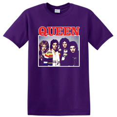 Queen Rock Band T Shirt Freddie Mercury Portrait Music Tee Vintage Style
