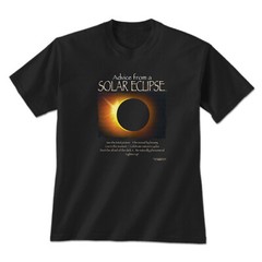 Solar Eclipse T-shirt S Unisex Advice Black 100% Cotton