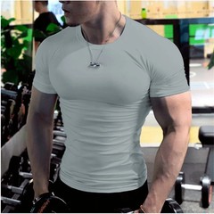 Summer Male t-Shirt Casual Soild White t Shirts Men Short Sleeve Top Oversized C