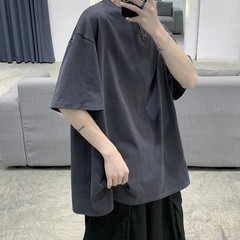 100% Cotton O-Neck Oversized Summer Short Sleeve Men’s T Shirt HipHop Streetwear