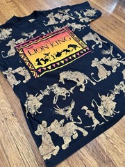 Vintage 90’s The Lion King Disney All Over Print T-Shirt OSFA Adult Jerry Leigh
