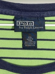 POLO by RALPH LAUREN Men’s Lime Green w/Navy Stripe Short Sleeve Tshirt Size XXL