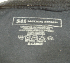 5.11 Tactical Series T Shirt Men’s XL Black Short Sleeve 100% Cotton Graphic Tee