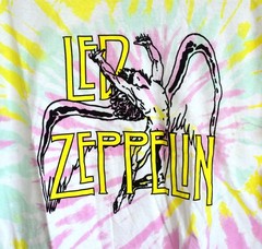 Unisex Led Zeppelin Oversized Tie-Dye Gender-Neutral T-Shirt SMALL Cool Tie Dye