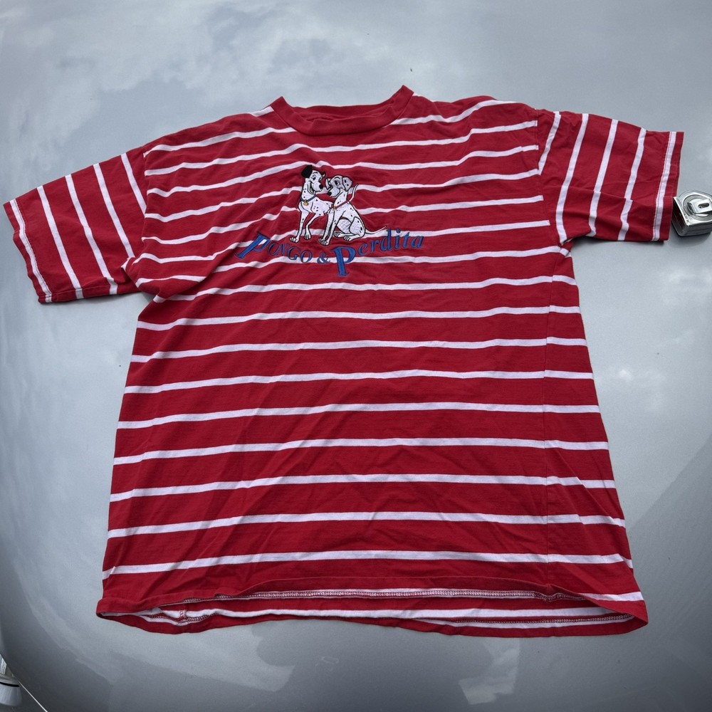 Disney 101 Dalmatians Pongo Perdita Embroidered l Vintage 90s TShirt Mens XLarge