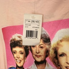 NWT The Golden Girls Betty White Pink Short Sleeve Cotton T-shirt MD (38/40)
