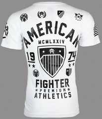 AMERICAN FIGHTER Fort Hays White Athletic Mens Crewneck T-shirt S-3XL NWT