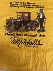 1980’s Mitchell Tuxedo Formal Wear T-shirt