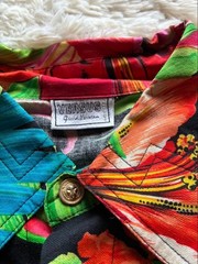 Versace All-over Print Shirt Medusa Buttons Multicolor Size L Vintage From Japan