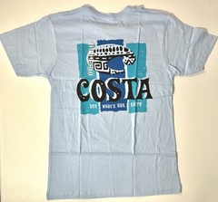 NWT Costa Del Mar M Blue Tiki Island See What’s Out There Surf Beach Shirt