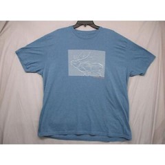 Vortex Blue Graphic Crew Neck Short Sleeve T-Shirt Mens Size 2XL 7oz