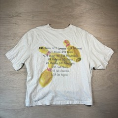 Abercrombie & Fitch Foo Fighters White T-Shirt Adult XL Oversized cropped