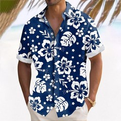 Hawaiian Shirts Men Aloha Summer Casual Beach Button Down Cruise Holiday.