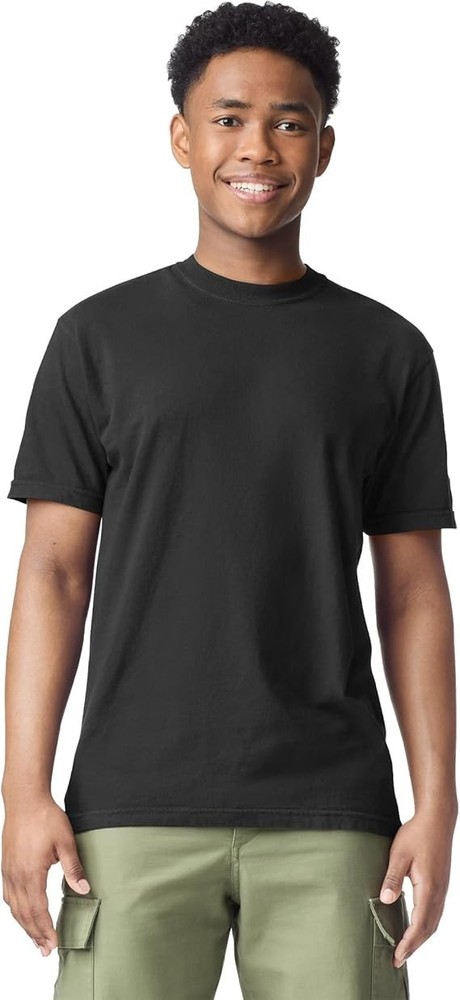 Comfort Colors C1717 Adult Cotton Short Sleeves Heavyweight T(BLACK/2XL/4PACKS)