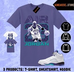 Tee Shirt Matching AJ 5 Grape 2025 To Match Sneaker Vintage Air MJ 23 T-Shirt