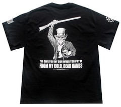 From My Cold Dead Hands Uncle Sam T-Shirt Second Amendment Militia Gun Rights 2A