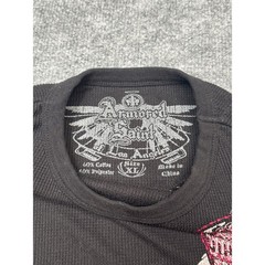 Armored Saint Skull Graphic Thermal Shirt XL Black Waffle Long Sleeve