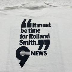 vtg 80s WWOR NEW YORK ROLLAND SMITH CHANNEL 9 NEWS T-Shirt LARGE single stitch