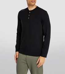 RLX Golf Ralph Lauren Mens Black Long Sleeve Performance Henley Shirt Large NWT