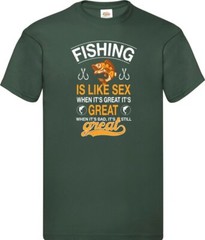 Fishing Is Like Sex Great Funny Humour Novelty T Shirt Various Colours And Sizes