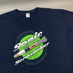 Doctor Who Sonic Screwdriver Doctor Recommended Navy Graphic T-Shirt 4XL