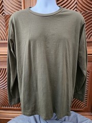 Size L JACHS NEW YORK Green Mens Long Sleeve Pullover Crew Neck Casual Shirt