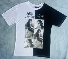 Chemistry Men’s Black/White Tupac Poetic Justice Graphic Crew Neck T-Shirt M