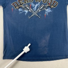 Deadwood Shirt Mens M Blue Delta Wild Bill Rides Again Biker Gambling Tee