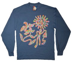 Extra Vitamins Be The Light 2 Sided Long Sleeve Trippy Hippie Floral Sun Shirt S