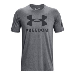 Under Armour 1370811 Men’s UA Freedom Logo T-Shirt, Pitch Gray, Small