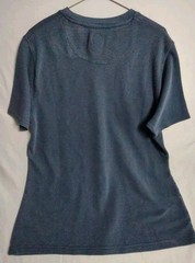 Common People Mens M Color Blue Ottoman Garment Dye Tee T-Shirt Ribbed