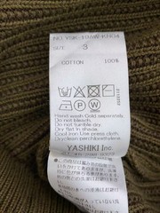 YASHIKI Knit Sweater (Thick) Size 3 Cotton YSK-19AW-KN04
