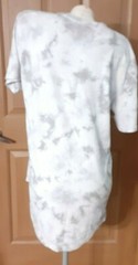 George Tie-Dyed Silver Short Sleeve Tee Shirt Asymmetric Hem Men’s Size M(38-40)