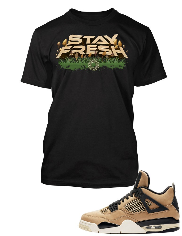 Stay Fresh Graphic Sneaker Sport Tee Shirt Match J4 Cactus Pro Club Shaka T