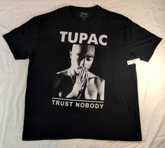 TUPAC Trust Nobody Black Graphic T Shirt 2024 Mens Size 3XL Rap Hip Hop