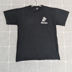 Vintage Marines Shirt Mens Medium Black Pain is Weakness Leaving The Body Rothco
