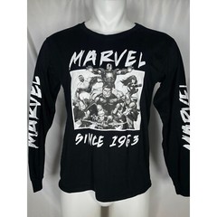 Marvel Comics 1963 Avengers Assemble Heroes Black Longsleeve T-Shirt Men’s SMALL