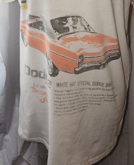 Goodfellow White & Orange Dodge Dart Graphic T-Shirt Medium