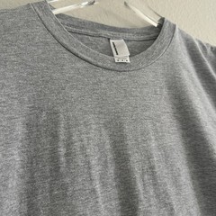 American Apparel Long Sleeve T-Shirt Mens Medium Grey Crew Neck Basic Cotton