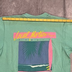 Vintage 1987 Green Local Motion Hawaii Surf Single Stitch T-Shirt Boys Medium