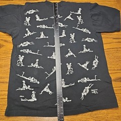 Fashion Victim Skeletons XL T-Shirt Vtg Single Stitch Made In Usa Glows IN Dark