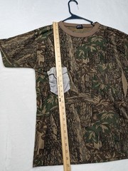 Vintage Ace Sportswear Trebark Camo Pocket T Shirt Large Camoflage Made in USA