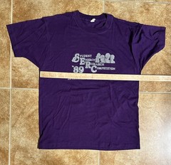 Screen Stars Large Purple Single Stitch Graphic Print Student Energy Research