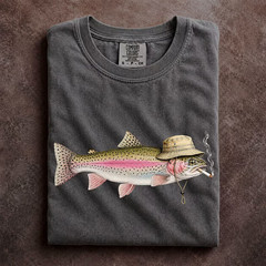 Funny Fishing Shirt Fishing Trout T-Shirt Funny Bucket Hat Fish Graphic Tee