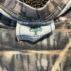 Vintage Mossy Oak Long Sleeve Shirt Mens XL Shadow Grass Camo Pocket Made in USA