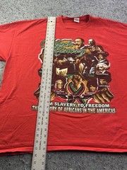 Black History “From Slavery to Freedom” Gildan 4XL Red T-Shirt Double Sided