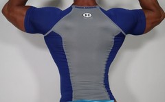 MEN’S COMPRESSION BLUE RAGLAN SHIRT SIZE SMALL